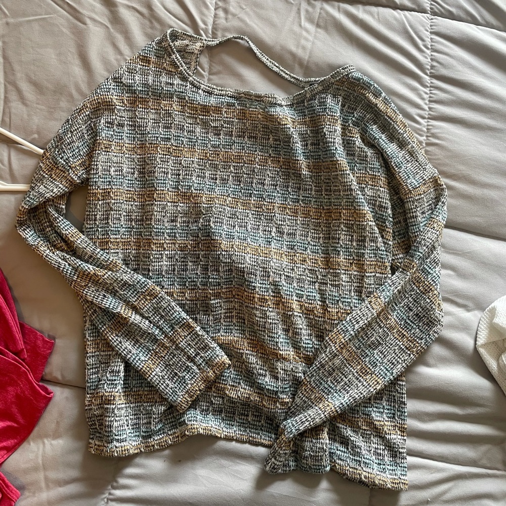 Open back criss cross shirt